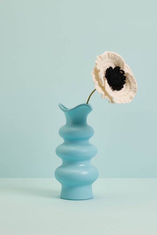 White & Black Poppy
