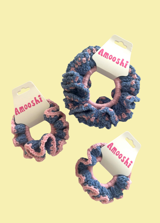 Blue & Pink Scrunchie