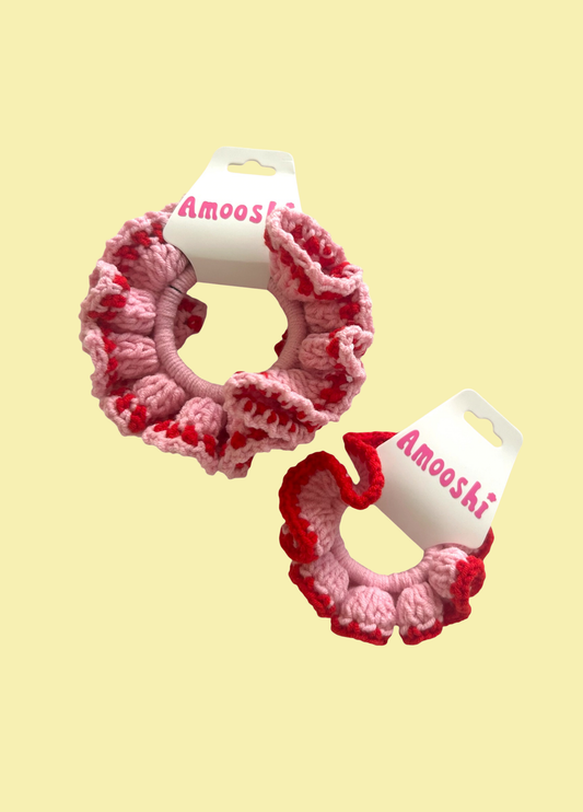 Red & Pink Scrunchie